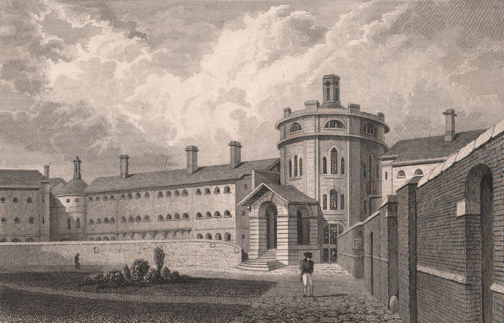 HM Prison, Maidstone. Kent. SHEPHERD 1829 old antique vintage print picture